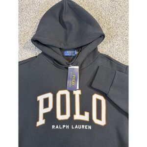 Polo Ralph Lauren Logo Hoodie Black Men's Small S NWT $168 Cotton Sweatshirt